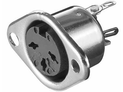 [H28764] DIN fatning - 3pol hun 180°, Til kabinet