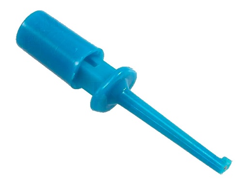 [H23186] Clip-on prøveklemme - 60Vdc, 40mm, Blå