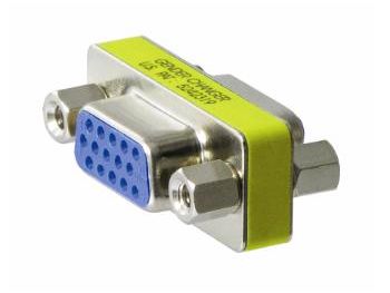 [H24498] D-SUB mellemled - 2 x 15pol HD hun (VGA), Kort version