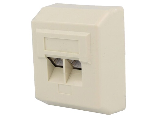 [H25823] Modular vægdåse - 2 x RJ45 CAT5e skærmet til væg