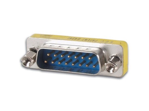 [H11500] D-SUB mellemled - 2 x 15pol han, Kort version