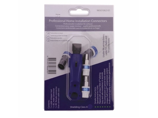 [H14811] Cabelcon - Prof. COAX-stiksæt m. tang