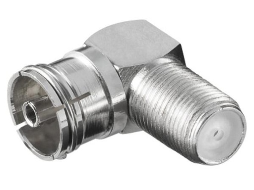 [H13413] F hun til COAX(TV) hun - 90° metal