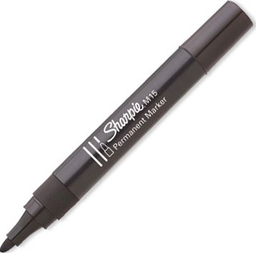 [H54753] Sharpie M15 - Tynd rund spids, Sort (12 stk.)