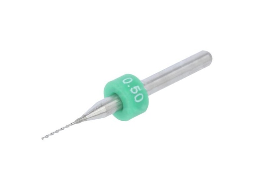 [H57231] Mini hårdmetalbor - Ø0,5mm (1/8" skaft), kulstofstål