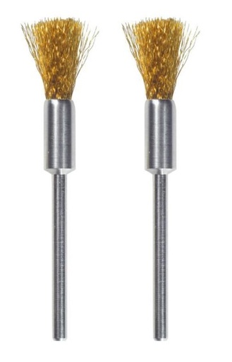 [H33860] Messingpenselbørste Ø8mm 2 stk.