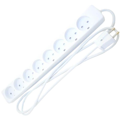 [7828101061] Stikdåse børnesikret 8-vejs 1,5m m/dummyhul