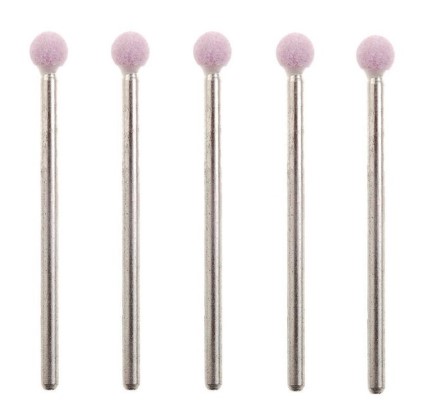 [H33805] Slibestifter kugle ædelkorund (5 stk.)