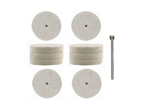 [H33812] Filt polerskiver - Ø22mm (10 stk.)