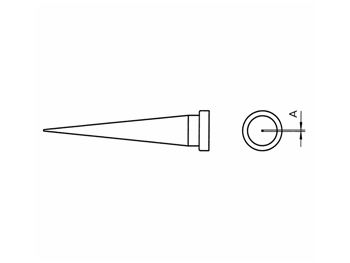 [H24967] Weller spids LT-1L - 0,2mm Konisk lang (til WP80/WPS80)
