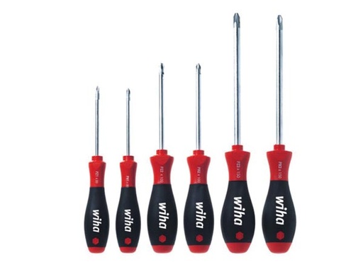 [H48125] SoftFinish PHILLIPS/POZIDRIVE skruetrækkersæt - 6 dele