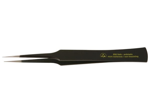 [H43012] ESD pincet - Prof. CrNi rustfri stål, 130mm lige (ZP06014)