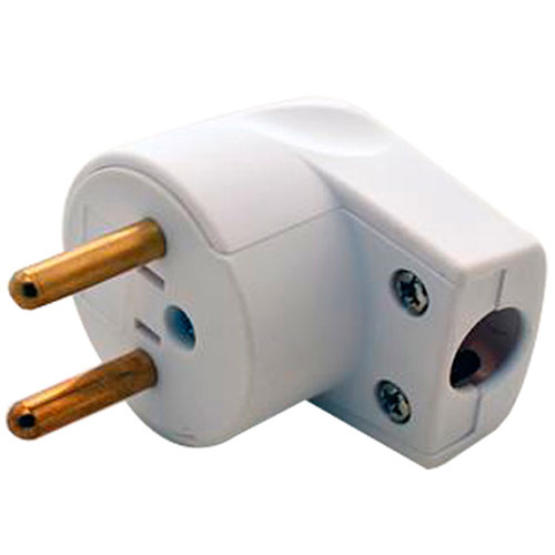 [7828101757] Vinkelstikprop rund u. jord hvid 250V 16A IP20