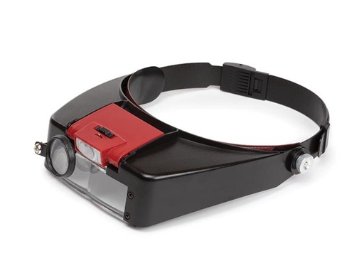 [H39225] Lupbrille - Forstørrelse 3,2 til 9,2 dioptri, med LED lys