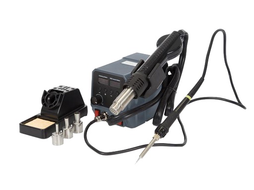 [H35048] 2-i-1 loddestation - SMD varmluft- og alm. loddekolbe