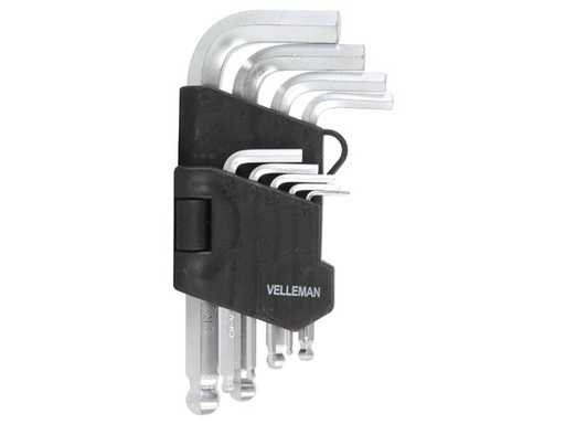 [H21662] Unbrakonøgle sæt m. kuglehoveder (9 dele)