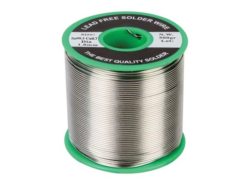 [H21843] Blyfri loddetin - 99,3% Sn - 0,7% Cu, Ø1mm (500g)