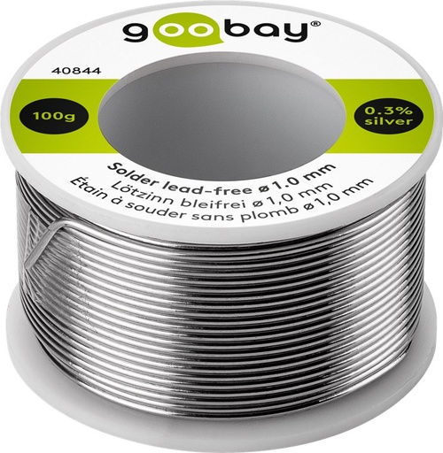 [H64082] Blyfri loddetin - 99%Sn, 0,7%Cu, 0,3%Ag, Ø1mm (100g)