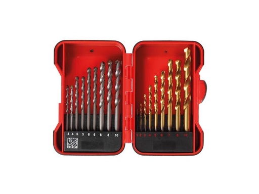 [H57663] Murbor (Ø4-10mm) og HSS (Ø1-10mm) borsæt - 18 dele