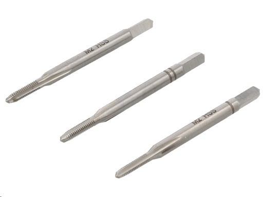 [H43147] HSS gevindskære snittap-sæt - M2, 8mm dyb (3 dele)