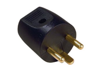 [H26933] Stikprop - 230V m. DK jord, aflastningsbøjle, Sort