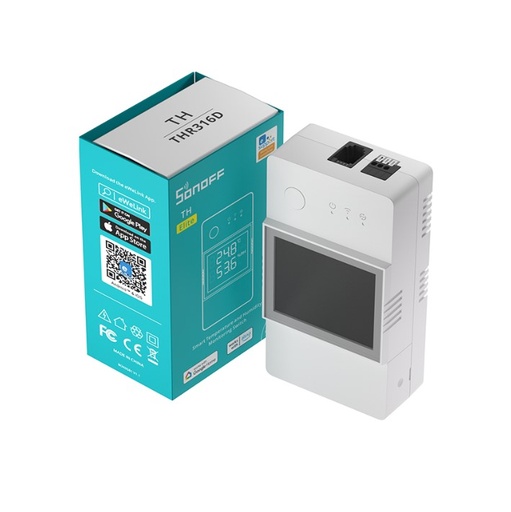 [H57184] TH Elite - WiFi Smart Switch u. temp./fugtsensor (16A)