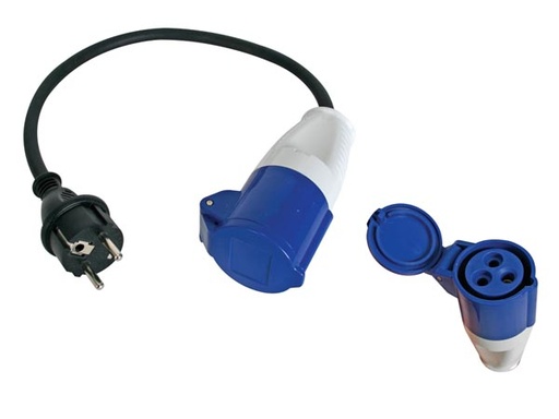 [H36166] CEE adapterkabel - CEE7/7 han til CEE hun, 3G2.5 (40cm)