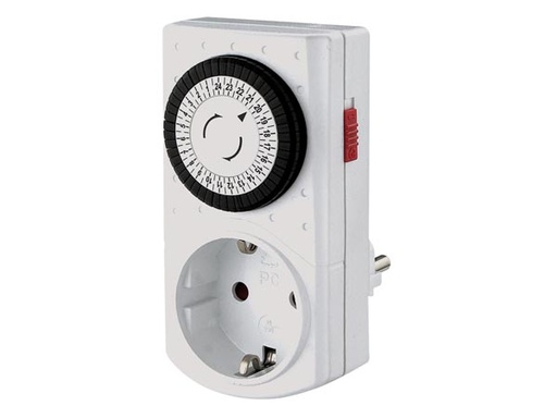 [H48332] Mini 24 timers timer til stikkontakt - CEE7/3 udtag