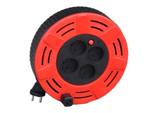 [H59769] Kabeltromle - 4 x DK blindjord, 230V, IP20 (8m)