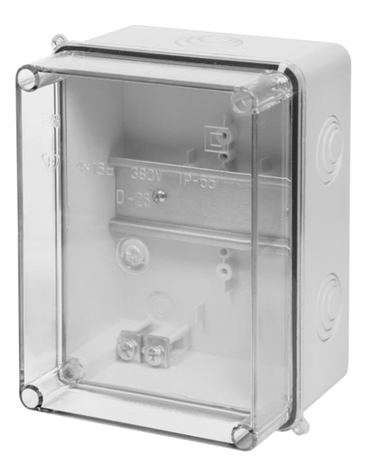 [H62170] Forgreningsdåse m. DIN skinne - 118x157x95mm (IP55)