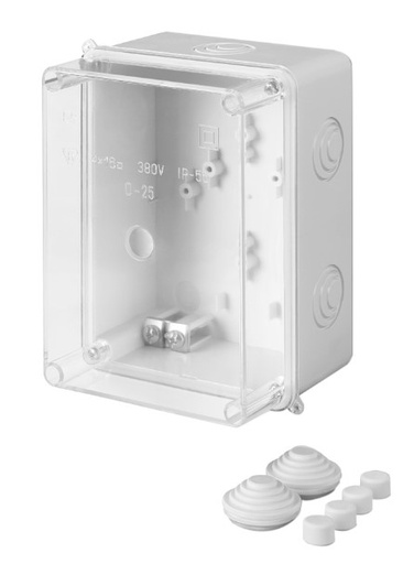 [H62171] Forgreningsdåse m. klart låg - 118x157x94mm (IP55)