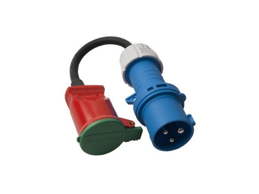 [H57251] Adapterkabel - CEE stikprop > DK (F8) forlænger (0,33m)