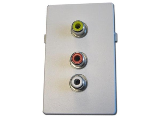 [H32638] Audio/video vægdåse - 1.5 modul, Hvid (FUGA tilpasset)