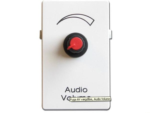 [H32640] Audio kontrolvægdåse - 1.5 modul, Hvid (FUGA tilpasset)