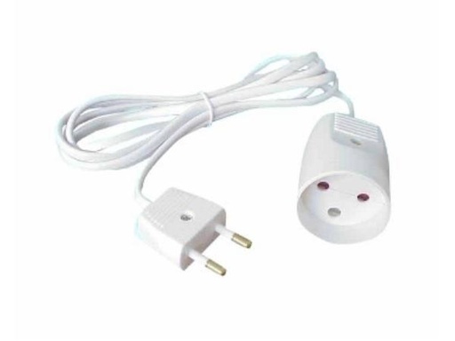 [H28671] Forlængerledning u/jord hvid 5m 230V 10A