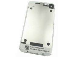 [H38460] Glas bagcover til Apple iPhone 4 - Hvid