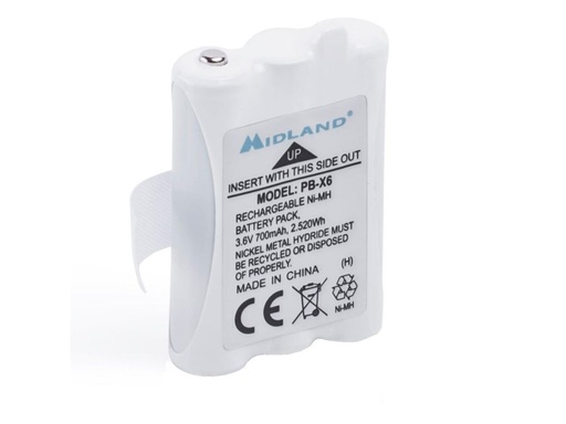 [H45928] NiMH batterimodul til Midland XT50 / XT60 (PB-X6)