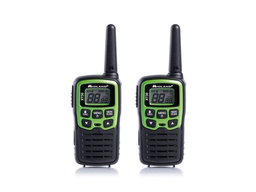 [H34441] XT30 PMR446 radio m. NiMH bat. +USB kabel +Clip (2 pak)