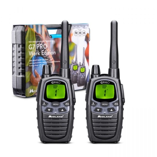 [H60093] G7 PRO PMR446 håndradio sæt (2 pak inkl. kuffert)