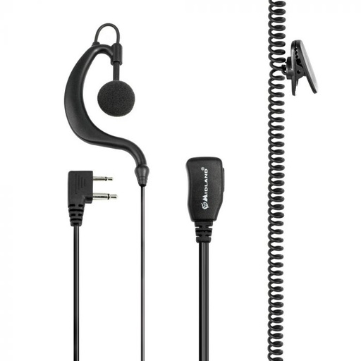 [H54165] A21M - In-ear headset m. mikrofon (2 pin Midland)