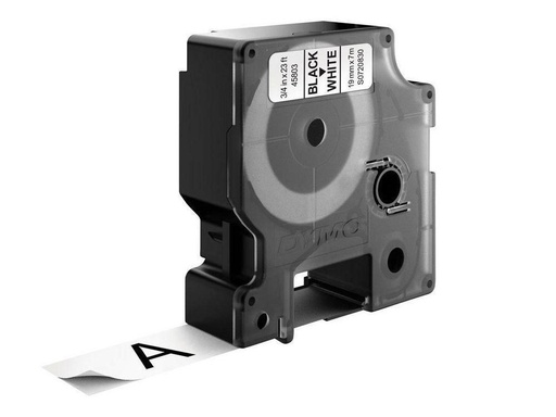 [H58572] Dymotape - Farve: Hvid, Tekst: Sort, L: 7m, B: 19mm