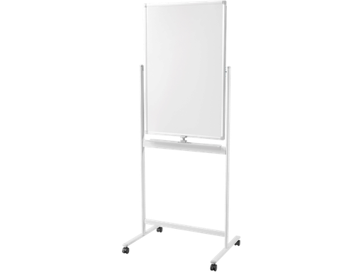 [H64227] Magnetisk whiteboard - 2-sidet, alu.ramme, hjul (60 x 90cm)
