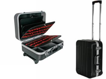 [H29826] Trolley værktøjstaske - Sort / alu. (455x335x190mm)