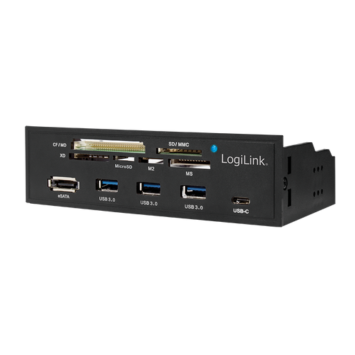 [H56085] 5,25" Multifunktions-Panel m. USB hub, kortlæser og eSata