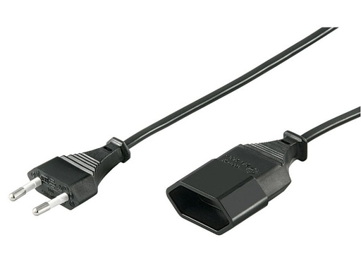 [H45743] Strømkabel - Euro han til Euro hun, Sort (3m)