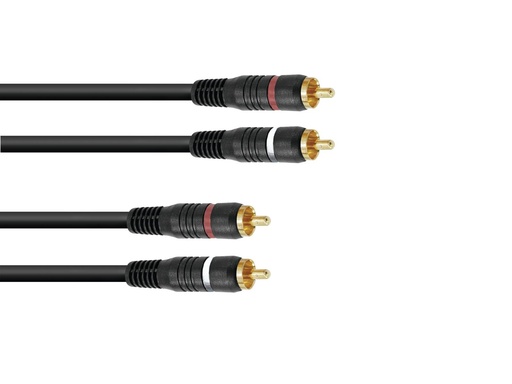[H25875] Phonokabel, prof. - 2 x RCA han > 2 x RCA han (0,6m)