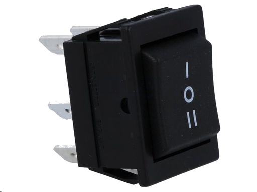 [H16151] Vippekontakt - 2P (ON)-OFF-(ON), 250V/16A, SORT