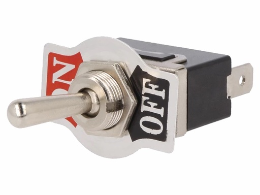 [H63607] MAXI vippekontakt - 1P OFF-ON 10A/250V, spadeterm. (SPST)