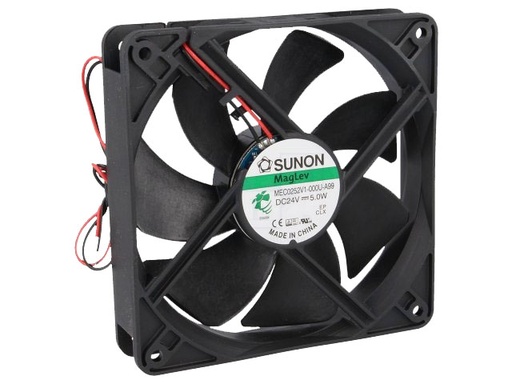 [H35846] DC blæser - 120x120x25mm 24Vdc / 5W, Vapo, 2 ledn.