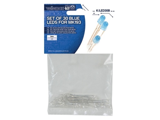 [H38161] 3mm LEDs til MK193 - Blå (30 stk.)